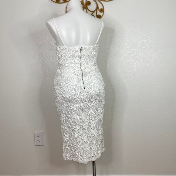 Just Me white sleeveless midi dress M - Picture 6 of 7